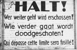 Warning sign at the Breendonk camp