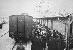 Deportación de judíos por parte de las autoridades de ocupación búlgaras.