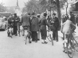 French police during a roundup of Jews in Paris