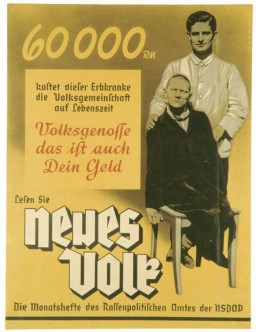 Poster promoting the Nazi monthly publication Neues Volk. [LCID: 29463]