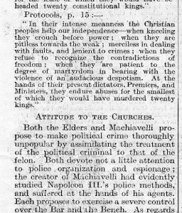 Articolo apparso sul Times il 17 agosto 1921