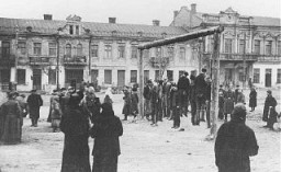 被纳粹绞刑杀害的波兰游击队员。