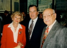 Lisa and Aron with Chicago Mayor Richard Daley on Holocaust Remembrance Day. Chicago, Illinois, 1994 or 1995.