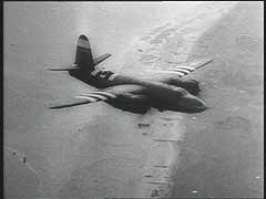 Allied air superiority over Germany was a decisive factor in the success of the D-Day (June 6, 1944) landings in France. This footage shows the Allied bombing of suspected German positions during the battle. Allied air attacks both supported Allied ground operations in Normandy and prevented German reinforcements from reaching the area. The Allies would liberate most of France by the end of August 1944.