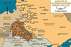 점령된 동유럽 내의 게토 분포, 1941년-1942년