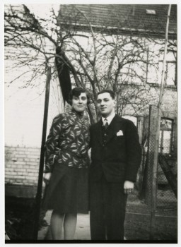 Fritz and Ida Lang, Jewish proprietors of a dry goods store in Lambsheim, posed for this picture around 1934. [LCID: n02826]
