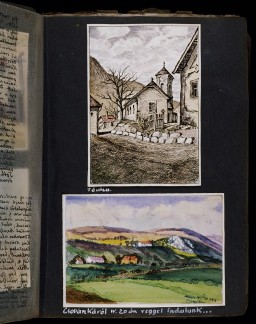 Beifeld album page showing countryside