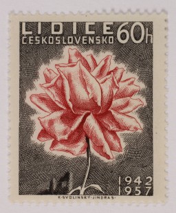 1957 Czech postage stamp commemorating Lidice
