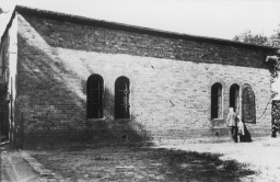 Execution site at the Ploetzensee prison. At Ploetzensee, the Nazis executed hundreds of Germans for opposition to Hitler, including ... [LCID: 15643]