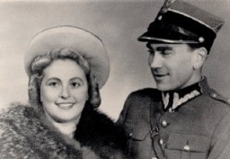 Norman Salsitz and Amalie Petranka shortly after they met (under their assumed identities of, respectively, Felicja Milaszewska and Tadeusz Zaleski). Krakow, Poland, March 15, 1945.
With the end of World War II and collapse of the Nazi regime, survivors of the Holocaust faced the daunting task of rebuilding their lives. With little in the way of financial resources and few, if any, surviving family members, most eventually emigrated from Europe to start their lives again. Between 1945 and 1952, more than 80,000 Holocaust survivors immigrated to the United States. Norman was one of them. 