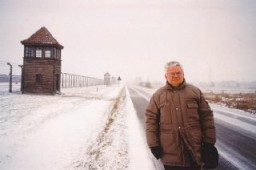 Thomas Buergenthal at Auschwitz in 1995, fifty years to the day after his forced march out of the camp as a child. Poland, 1995.
With the end of World War II and collapse of the Nazi regime, survivors of the Holocaust faced the daunting task of rebuilding their lives. With little in the way of financial resources and few, if any, surviving family members, most eventually emigrated from Europe to start their lives again. Between 1945 and 1952, more than 80,000 Holocaust survivors immigrated to the United States. Thomas was one of them. 