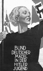 Affiche de recrutement nazie encourageant les jeunes femmes à rejoindre les rangs de la Ligue des jeunes filles allemandes (Bund ...