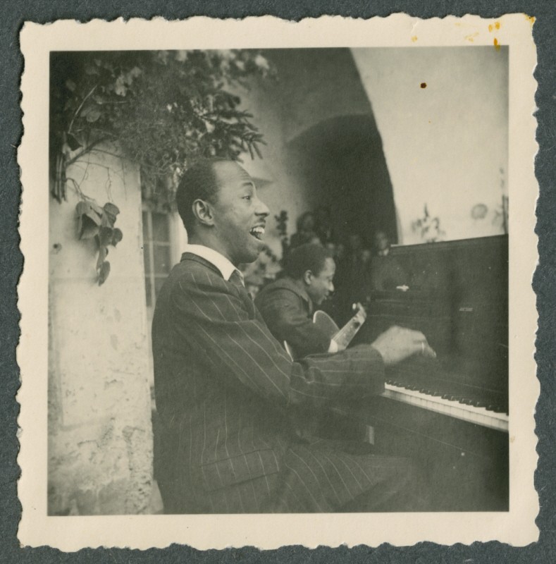 Freddy Johnson, an African-American jazz musician plays the piano