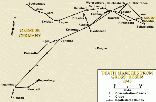 Death marches from Gross-Rosen, January 1945