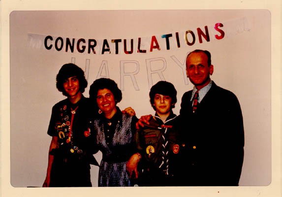 Celebration after one of Regina's sons, Harry, received the Eagle Scout Award. [LCID: gelb34]