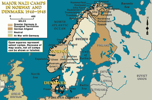 Nazi camps in Norway and Denmark, 1940-1945