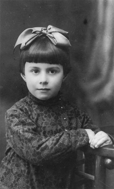 1935 portrait of three-year-old Anna Glinberg, a Jewish child, who was later killed during the mass execution at Babi Yar.