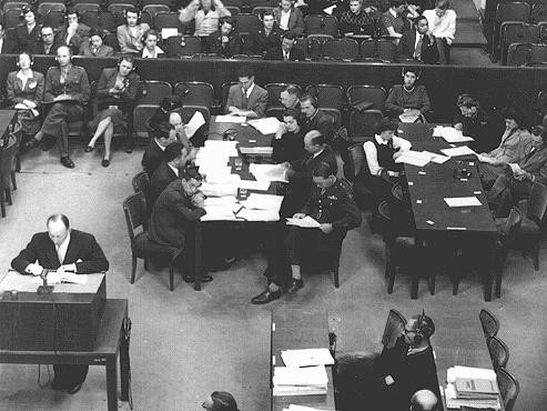 The prosecution team during the Doctors' Trial. Nuremberg, Germany, December 9, 1946-August 20, 1947.