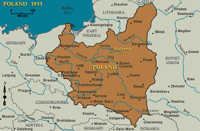 Poland 1933, Bialystok indicated [LCID: big79060]