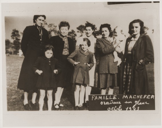 The Machefer family in Oradour. All of the people pictured here, except for the father, were killed by the SS during the June 10, 1944, massacre.