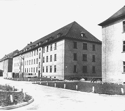 Barracks in the Ebelsberg camp for Jewish displaced persons.