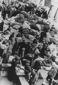 Jews deported to the Lodz ghetto. Poland, 1941 or 1942.