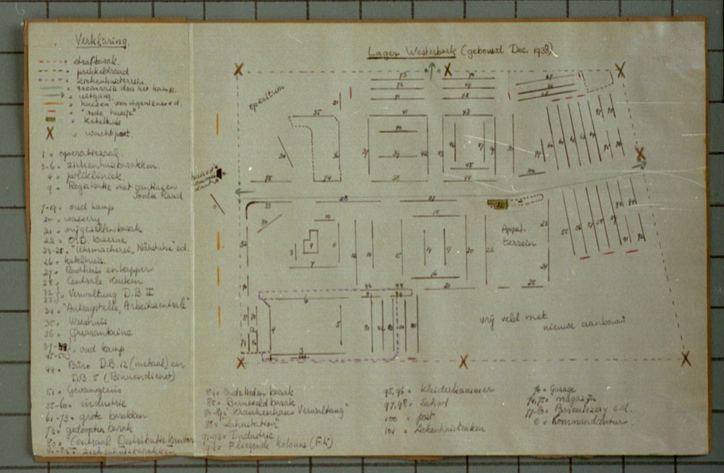 Hand-drawn plan of Westerbork transit camp [LCID: 1998m9u3]