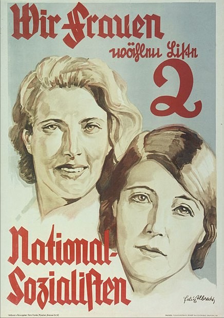 Poster: "We Women Are Voting Slate 2 National Socialists." [LCID: p244]