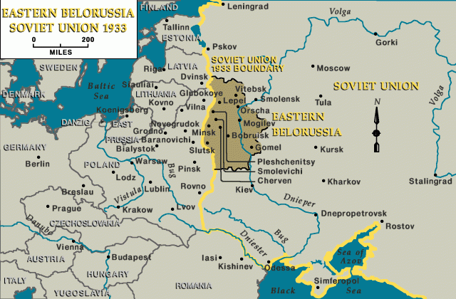 Eastern Europe 1933, eastern Belorussia indicated [LCID: eeu69100]