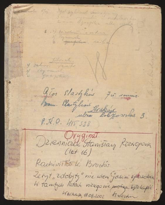 Front cover of Stanislava Roztropowicz’s diary
