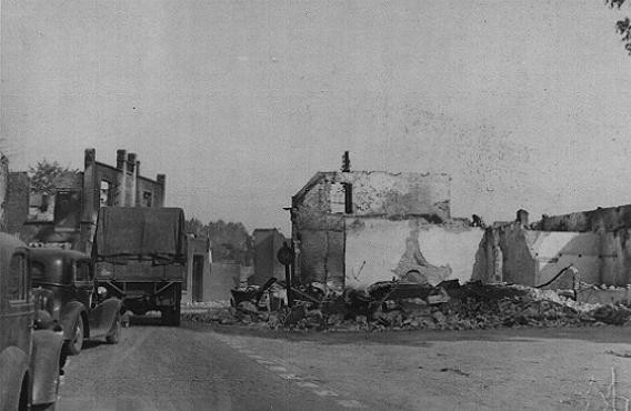 Ruined buildings in a French town destroyed by German forces during the Western Campaign. [LCID: 04701]