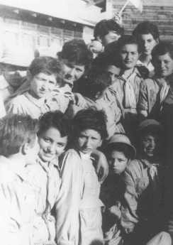 A group of Polish Jewish refugee children (known as the "Tehran Children") arrives in Palestine via Iran. [LCID: 88633]
