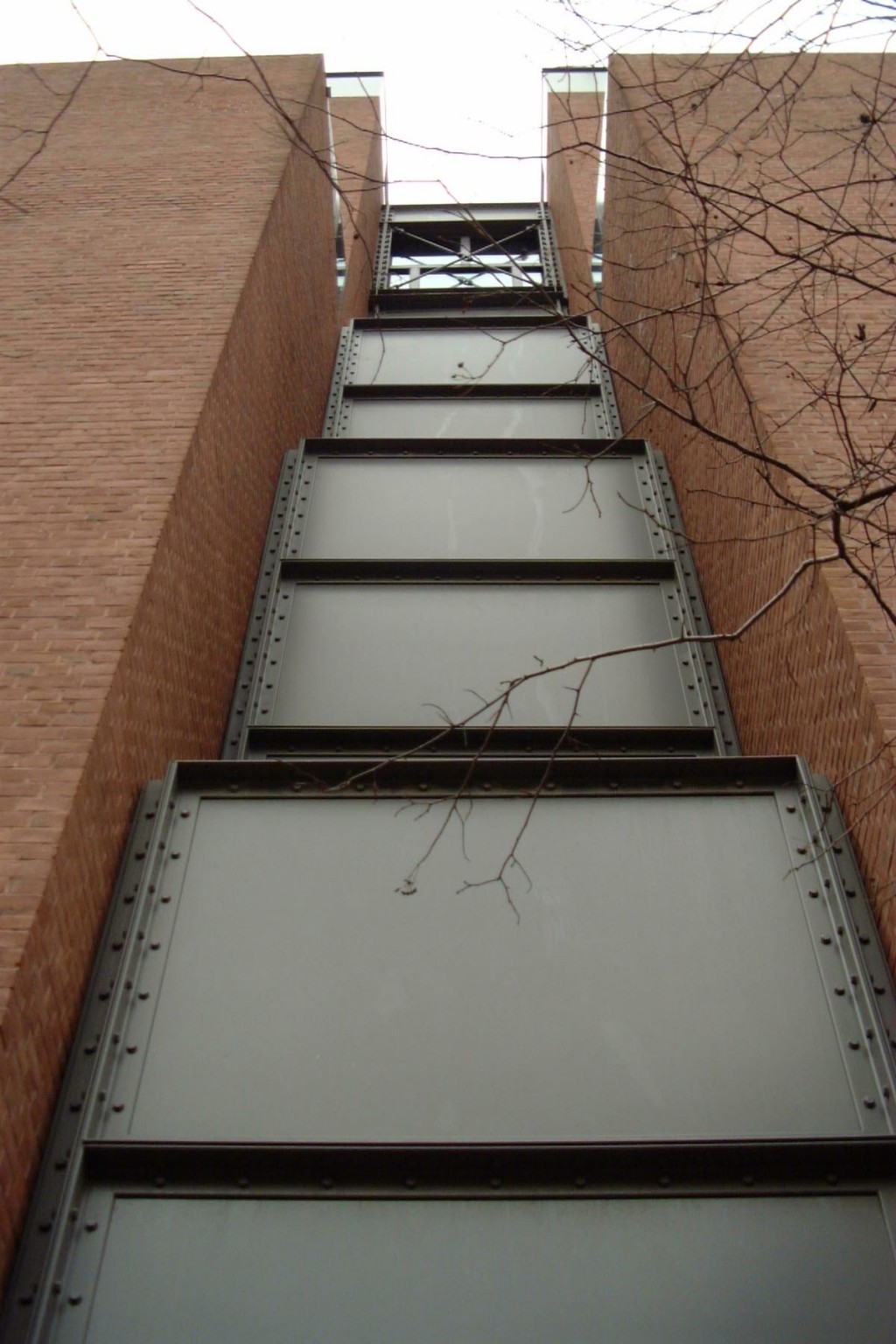 Photograph of exterior wall of the United States Holocaust Memorial Museum. [LCID: wall]