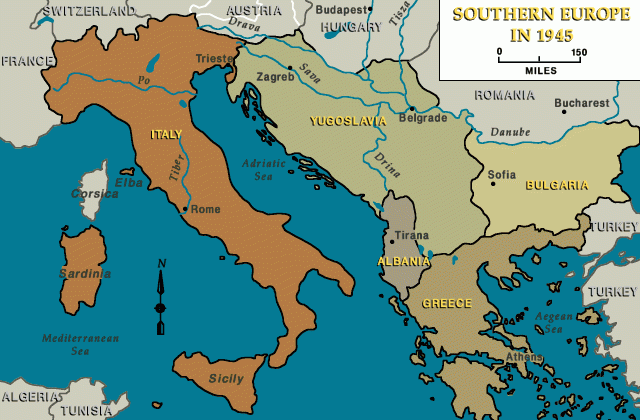 Southern Europe, 1945