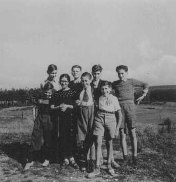 Jewish children sheltered by the Protestant population of the village of Le Chambon-sur-Lignon.