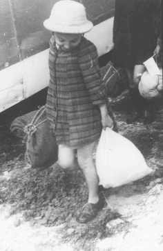 A Jewish girl, one of the "Tehran Children" (about 1,000 Polish Jewish refugee children who reached Palestine), upon arrival at the ... [LCID: 88634]
