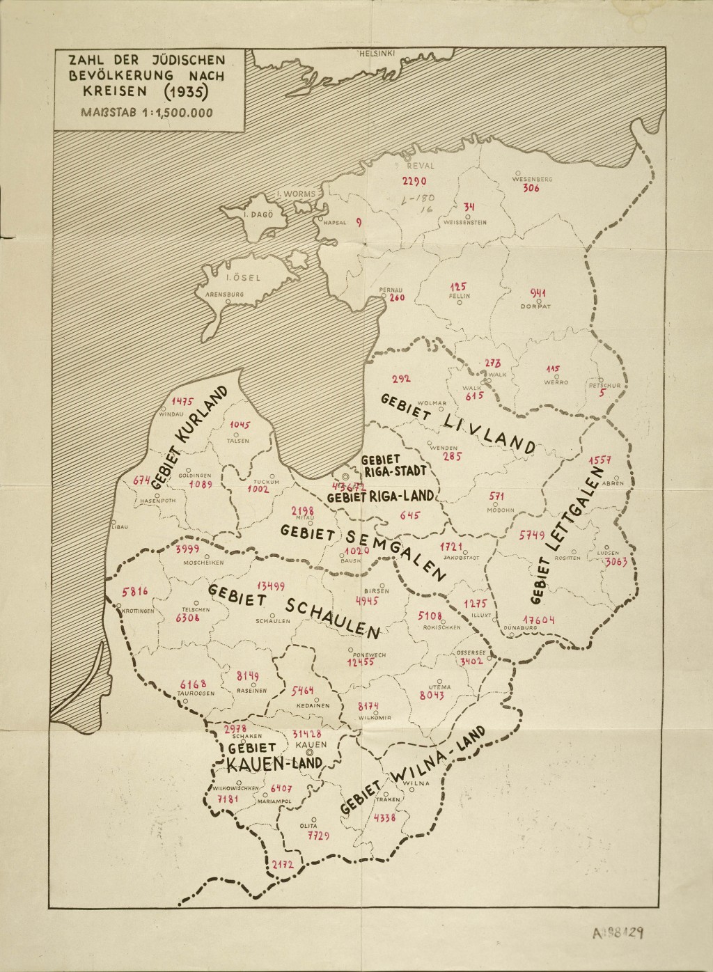 German Map of the Baltic Countries