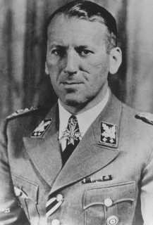 SS General Ernst Kaltenbrunner served as head of the Reich Security Main Office (RSHA) and as chief of Nazi Security Police (Sipo) and the Security Service (SD).