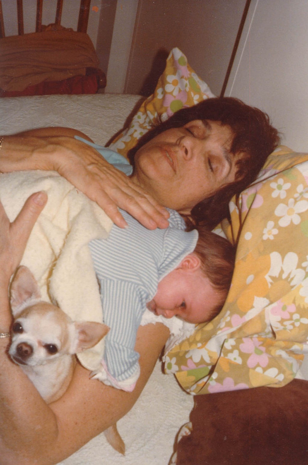 Blanka with her granddaughter, Alexis Danielle, and family dog.