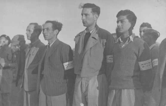  A group of former French resistance fighters volunteer for the Jewish Brigade Group. [LCID: 87454]