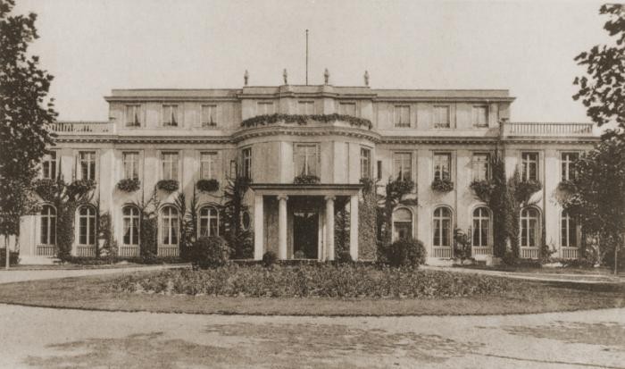 View of the Wannsee villa. On January 20, 1942, the villa was the site of the Wannsee Conference, at which the decision to proceed with the "Final Solution to the Jewish Question" was announced.
