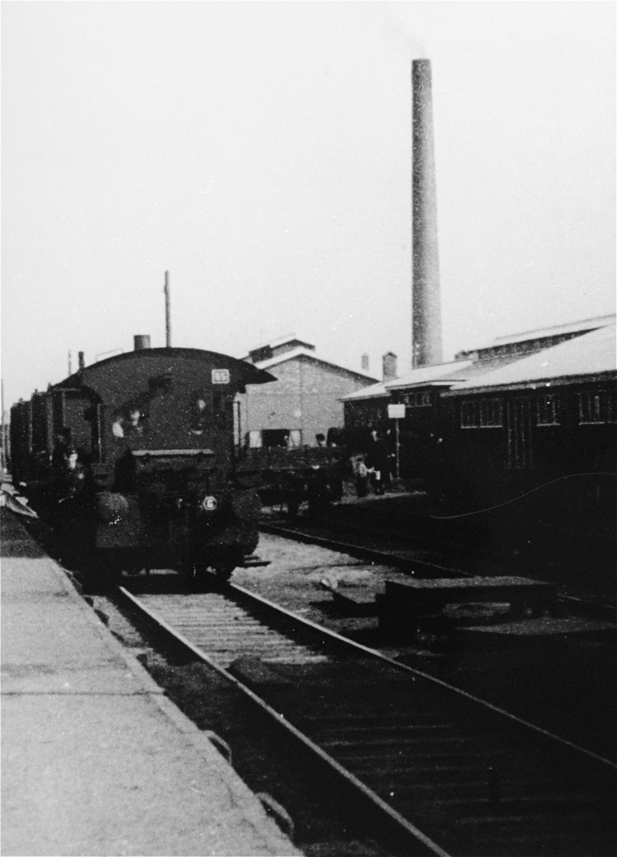 Train station in the Westerbork camp. Westerbork, the Netherlands, between 1942 and 1944.