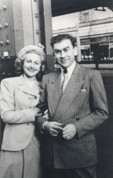 1949 photograph of Amalie and Norman in Brooklyn, New York, two years after they came to the United States. [LCID: sals14]