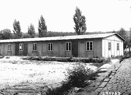 School building for children in the Ebelsberg camp for Jewish displaced persons.