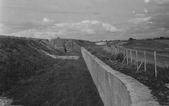 A view of the Maginot Line, a French defensive wall built after World War I to deter a German invasion. [LCID: 18015]