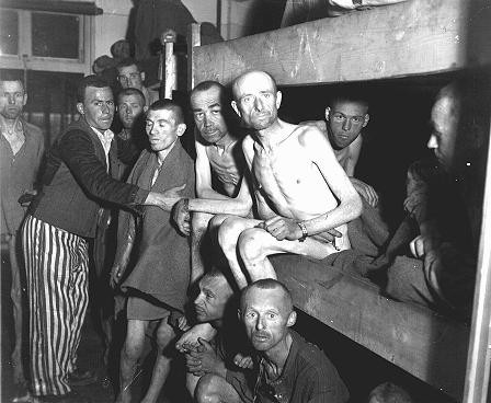 Survivors of the Ebensee subcamp of the Mauthausen concentration camp. [LCID: 02743]