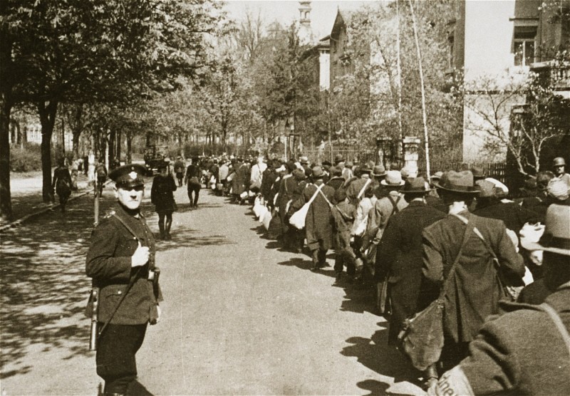 Deportation of the Jews of Wuerzburg. Germany, 1942.
