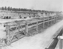 A section of the Dachau concentration camp.