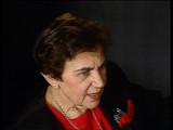In 1942, Hana was confined with other Jews to the Theresienstadt ghetto, where she worked as a nurse. There, amid epidemics and poverty, residents held operas, debates, and poetry readings. In 1944, she was deported to Auschwitz. After a month there, she was sent to Sackisch, a Gross-Rosen subcamp, where she made airplane parts at forced labor. She was liberated in May 1945.