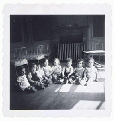 After the war, thousands of Jewish children ended up in orphanages all over Europe as a result of the Holocaust. The toddlers in this children's home in Etterbeek, Belgium, survived in hiding, but their parents had been deported to Auschwitz.